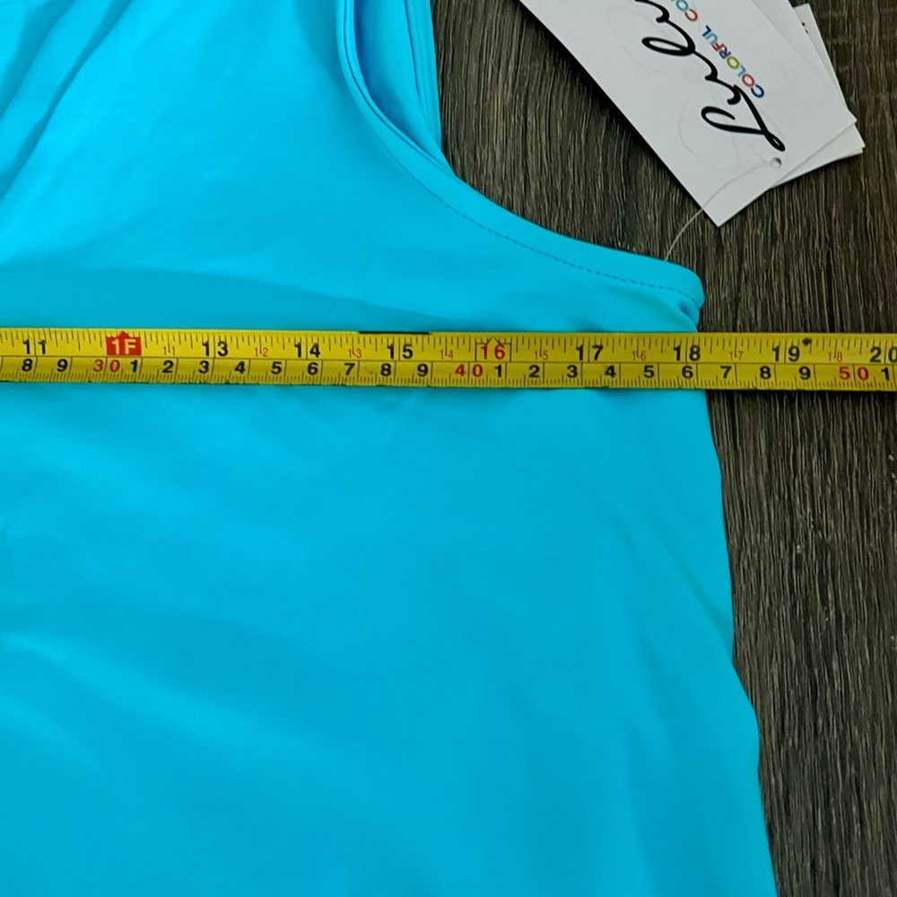 Lulu-B Cooling Tank Top UPF 50 Plus Bright Aqua Blue NWT Size Small new w/ tags​ - Picture 5 of 11